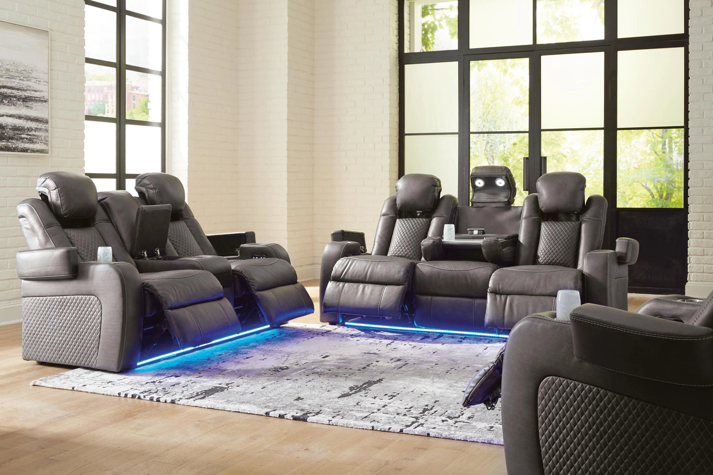 Sofá reclinable, loveseat y sillón reclinable Fyne-Dyme