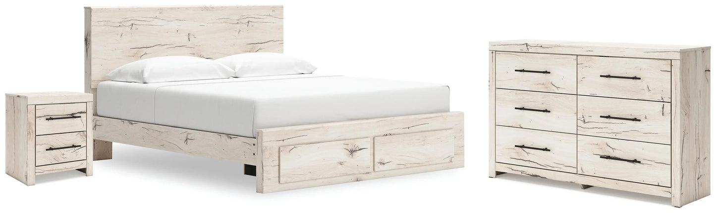 Cama, cómoda y mesita de noche Lawroy King