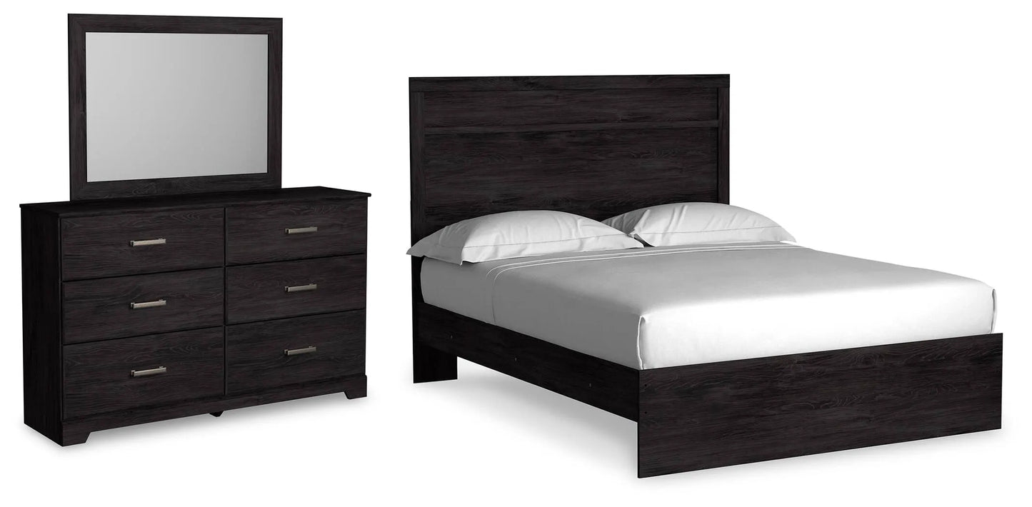 Cama Queen, Cómoda y Espejo Belachime