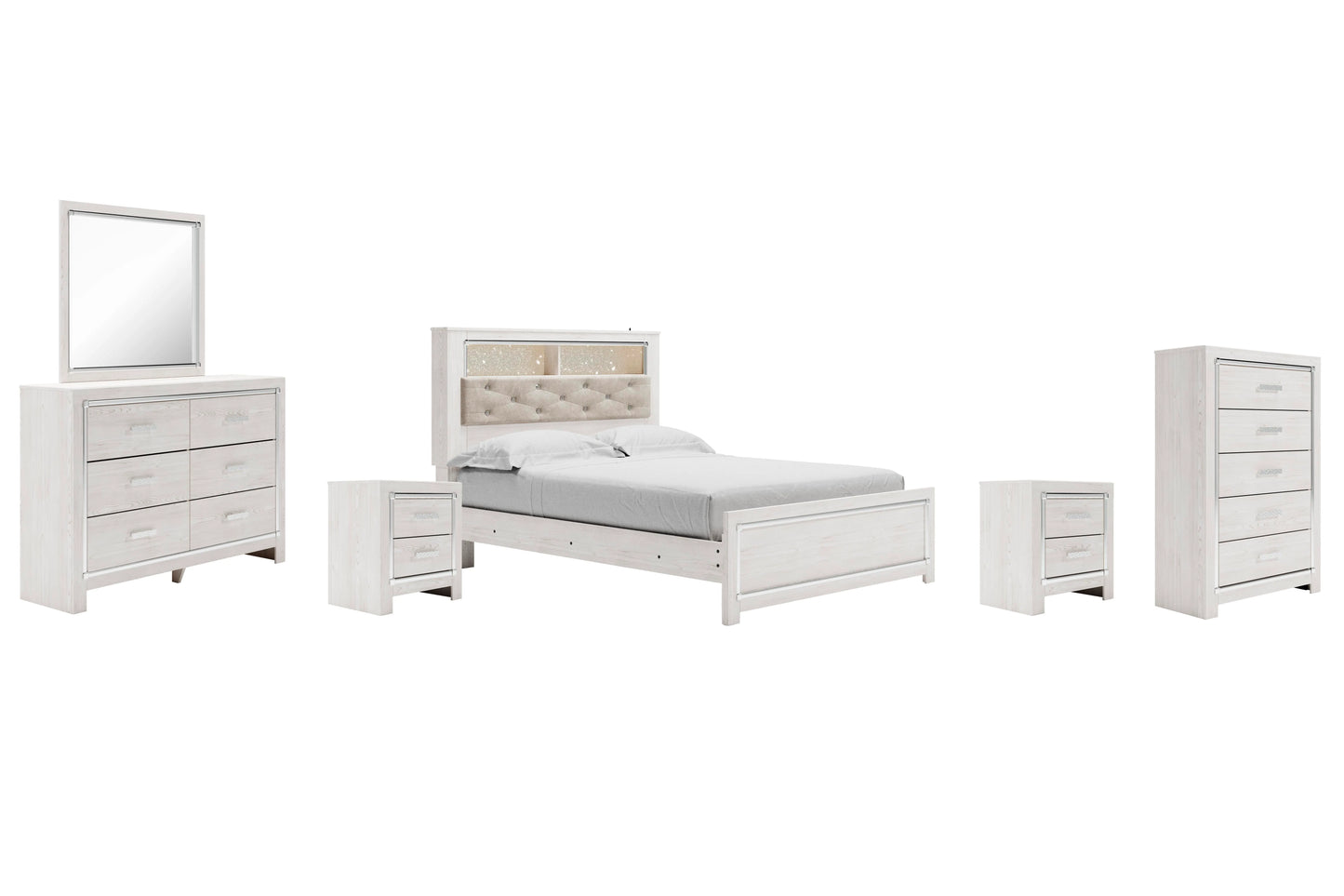 Paquete de dormitorio de 8 piezas
