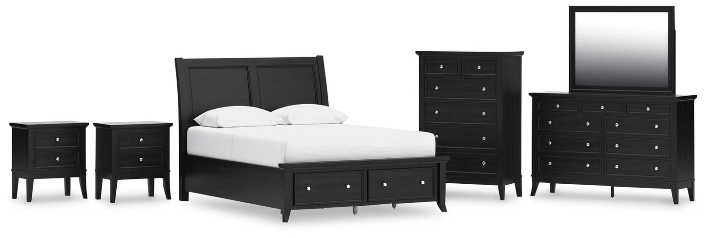 Paquete de dormitorio de 8 piezas