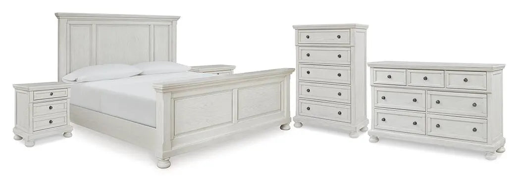 Cama Queen, Cómoda, Chifonier y 2 Mesitas de Noche Robbinsdale