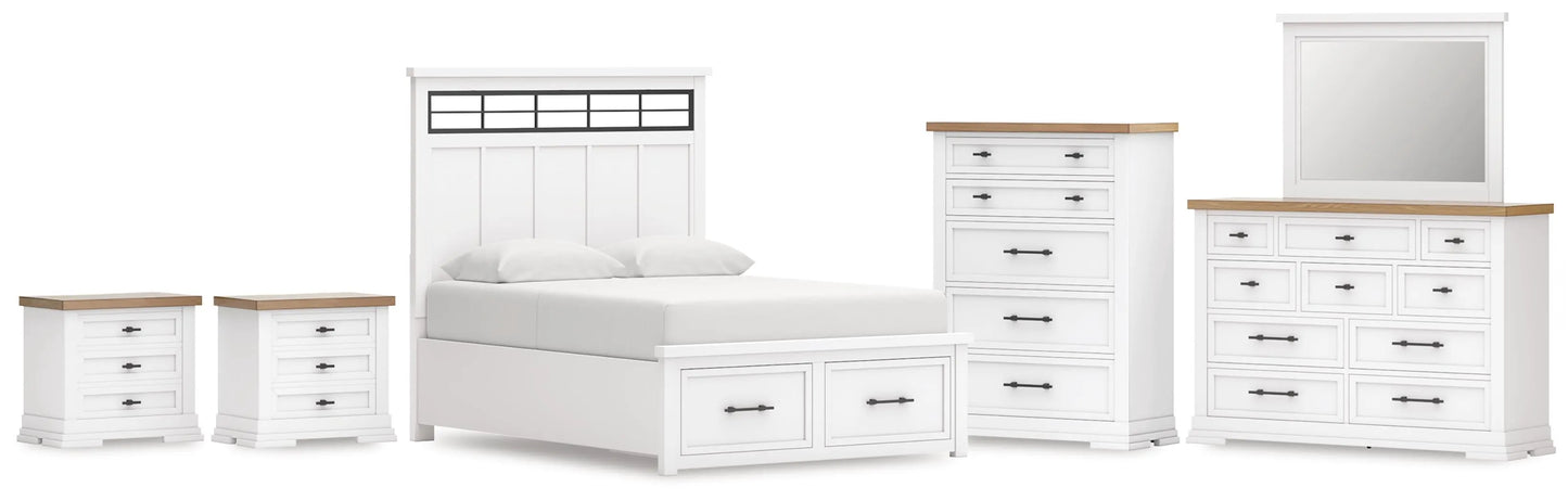Paquete de dormitorio de 8 piezas