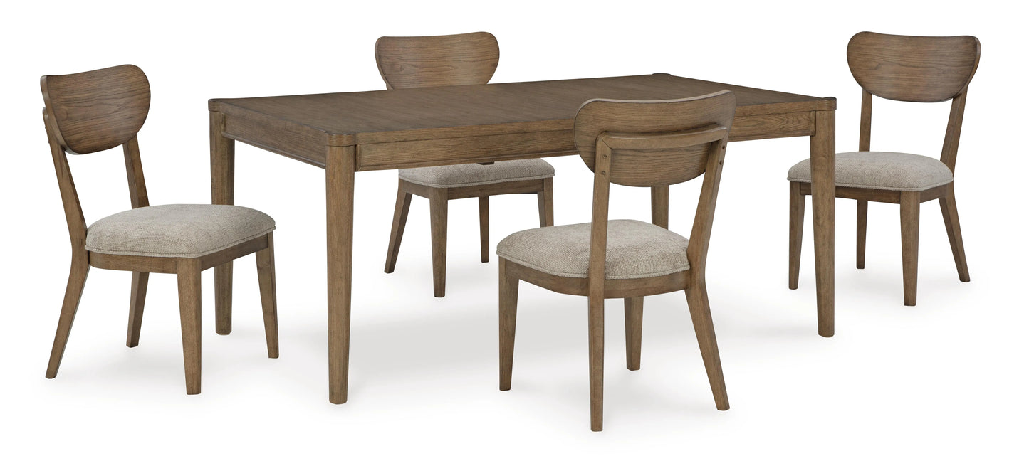 Mesa de comedor Roanhowe y 4 sillas