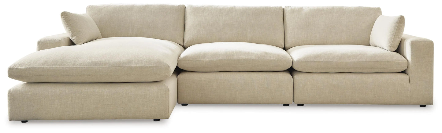 Seccional Elyza de 3 piezas con chaise longue
