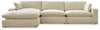 Seccional Elyza de 3 piezas con chaise longue