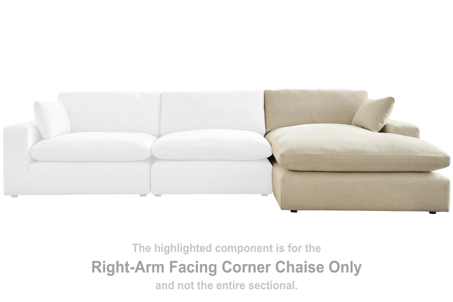 Elyza Chaiselongue de esquina con brazo derecho
