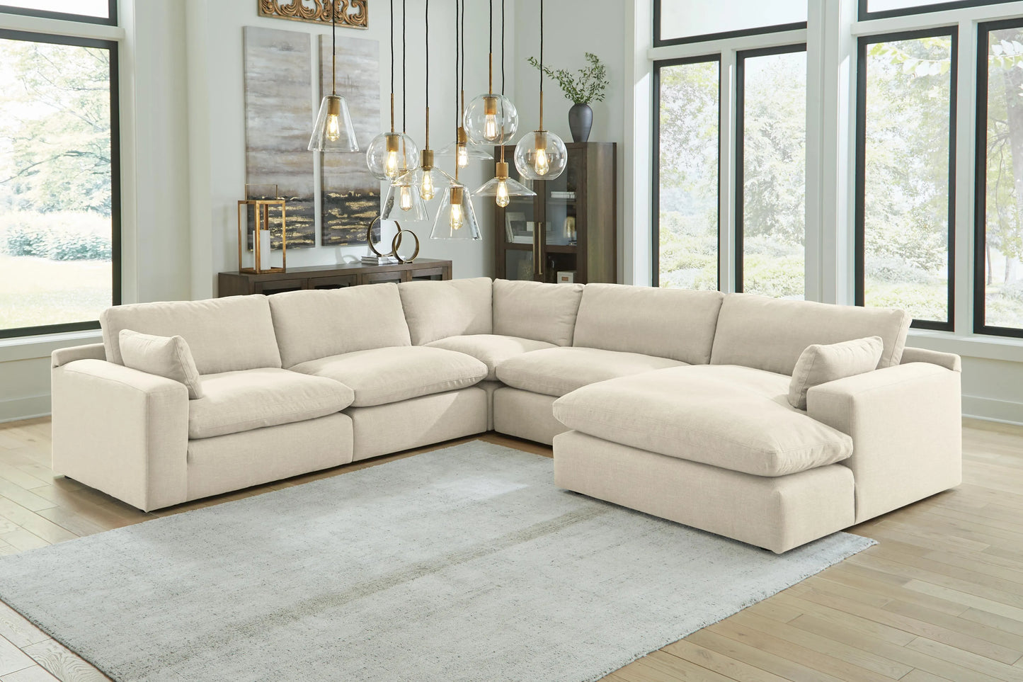 Sofá seccional de 5 piezas Elyza con chaise longue