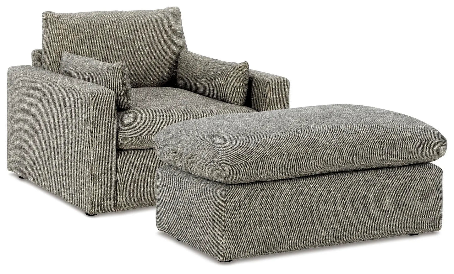 Sillón y otomana dramáticos de gran tamaño