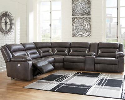 Seccional reclinable eléctrico Kincord de 4 piezas