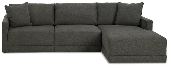 Seccional Evey de 3 piezas con chaise longue