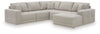Seccional Gaucho de 5 piezas de última generación con chaise longue