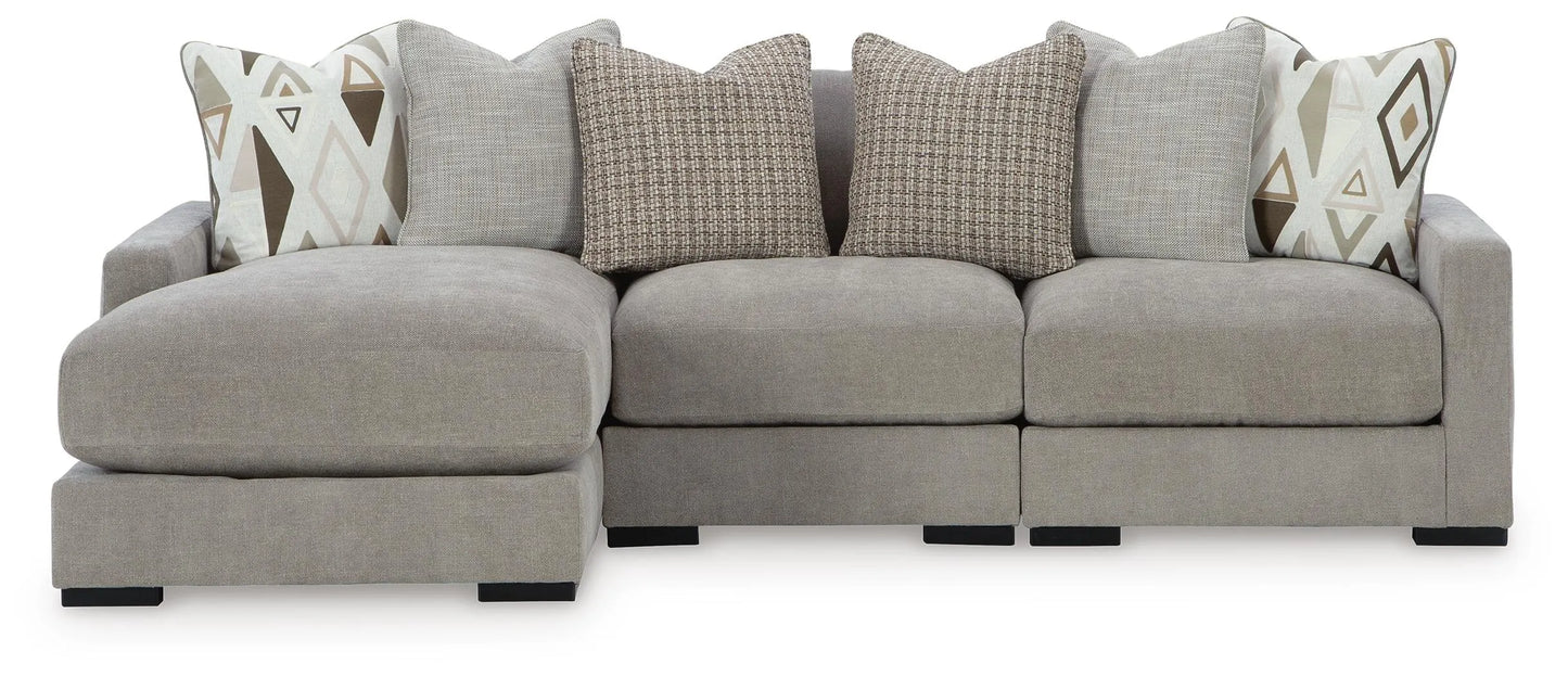 Seccional de sofá Aslan Court de 3 piezas con chaise longue