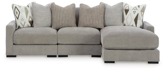 Seccional de sofá Aslan Court de 3 piezas con chaise longue