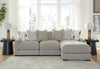 Seccional de sofá Aslan Court de 3 piezas con chaise longue