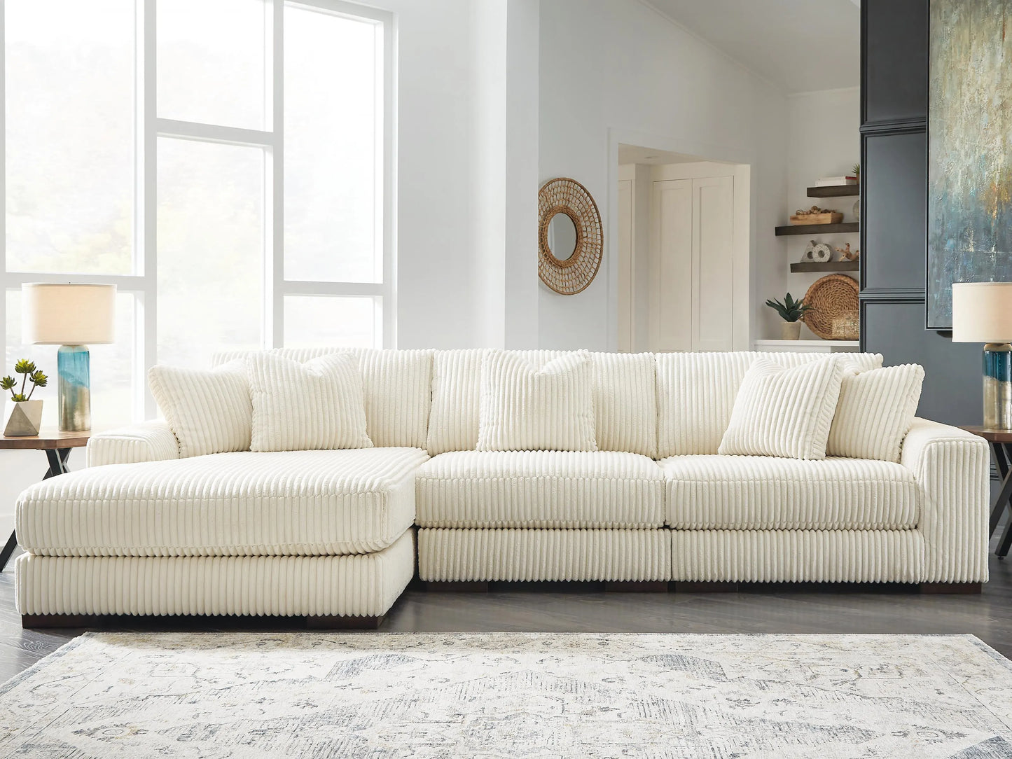 Seccional Lindyn de 3 piezas con chaise