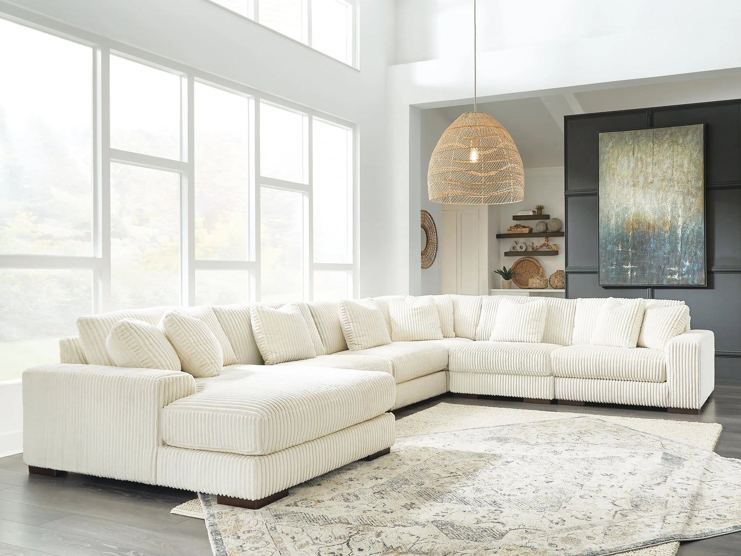 Seccional Lindyn de 6 piezas con chaise