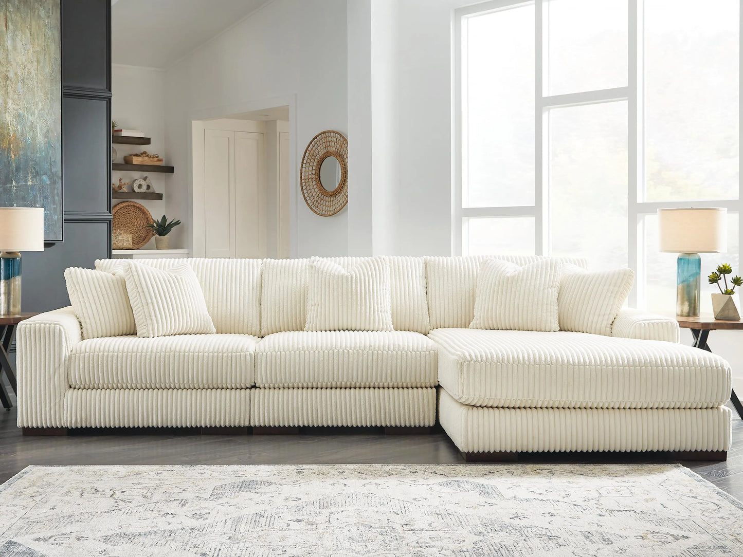 Seccional Lindyn de 3 piezas con chaise