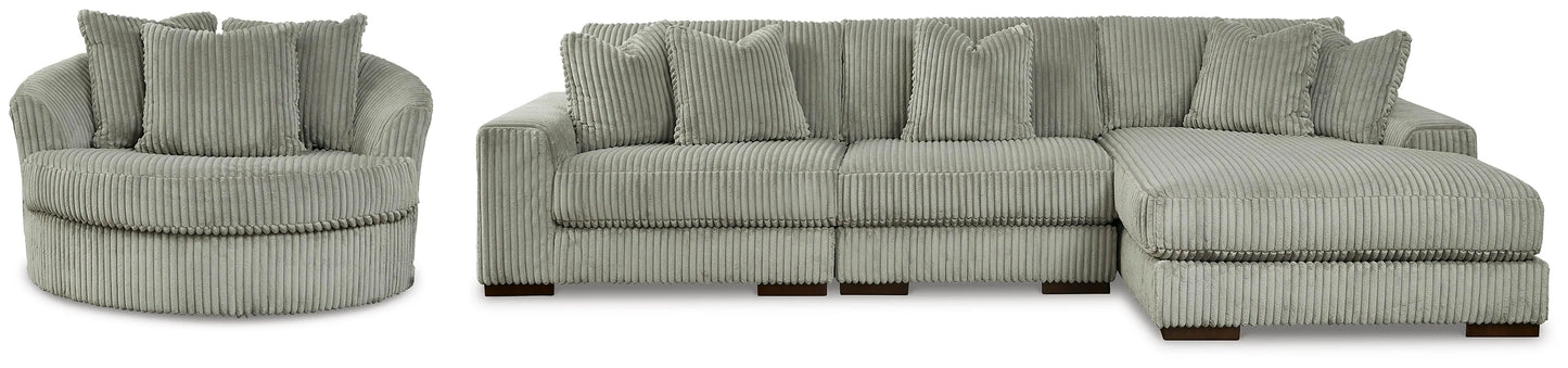 Seccional y sillón de 3 piezas Lindyn