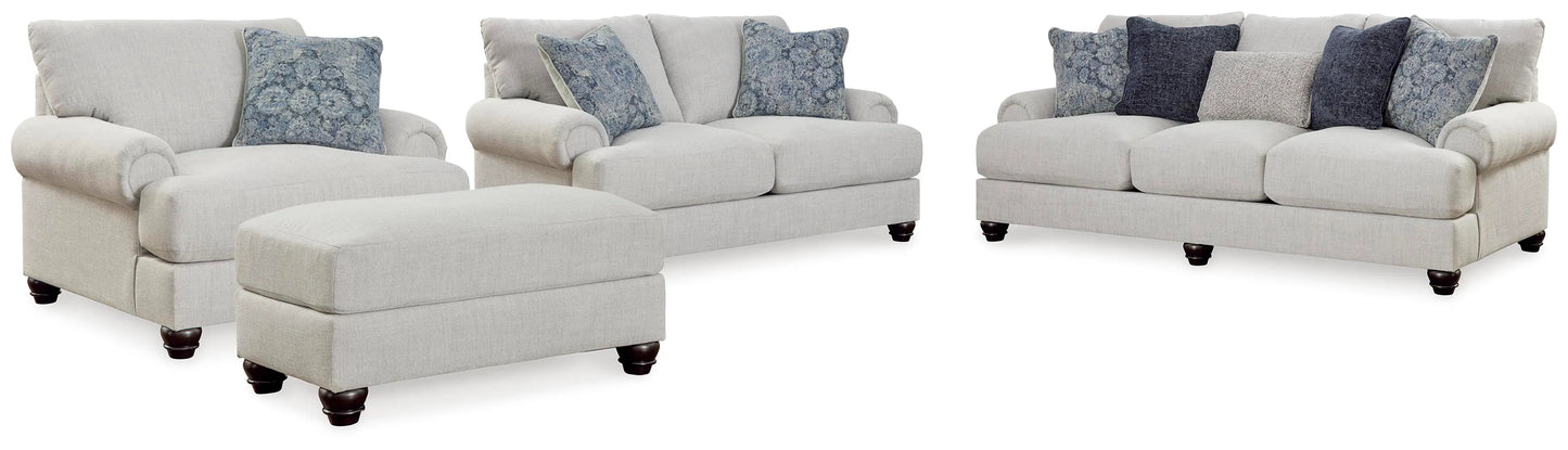 Sofá, diván, sillón grande y otomana Avocet