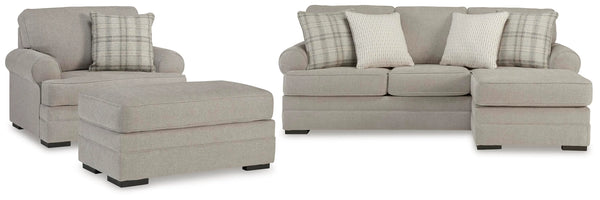Arbhor Knoll Sofa Chaise, Oversized Chair and Ottoman