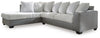 Seccional Clairette Court de 2 piezas con chaise lounge