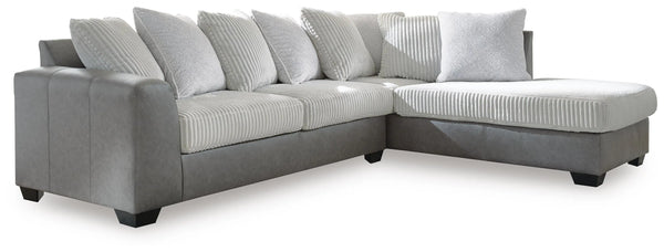 Seccional Clairette Court de 2 piezas con chaise lounge