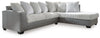 Seccional Clairette Court de 2 piezas con chaise lounge