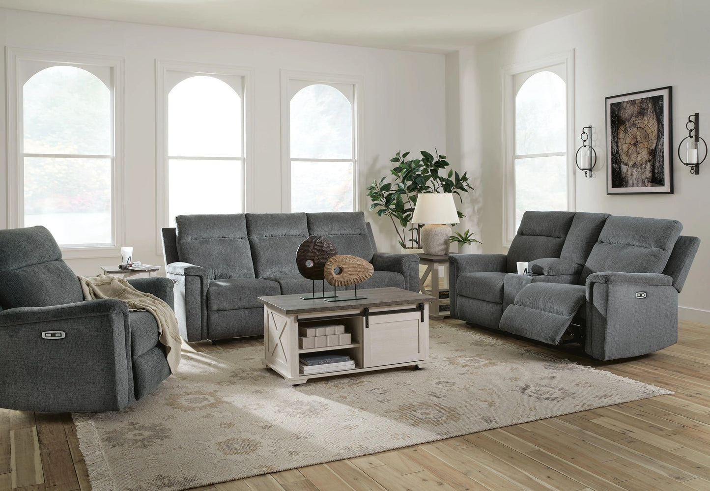 Sofá, sofá de dos plazas y sillón reclinable eléctricos Barnsana