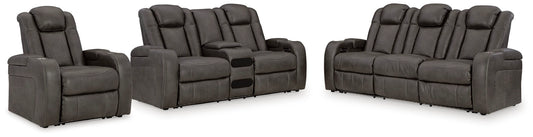 Sofá reclinable, loveseat y sillón reclinable Fyne-Dyme