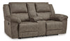 Sofá reclinable biplaza Laresview con consola