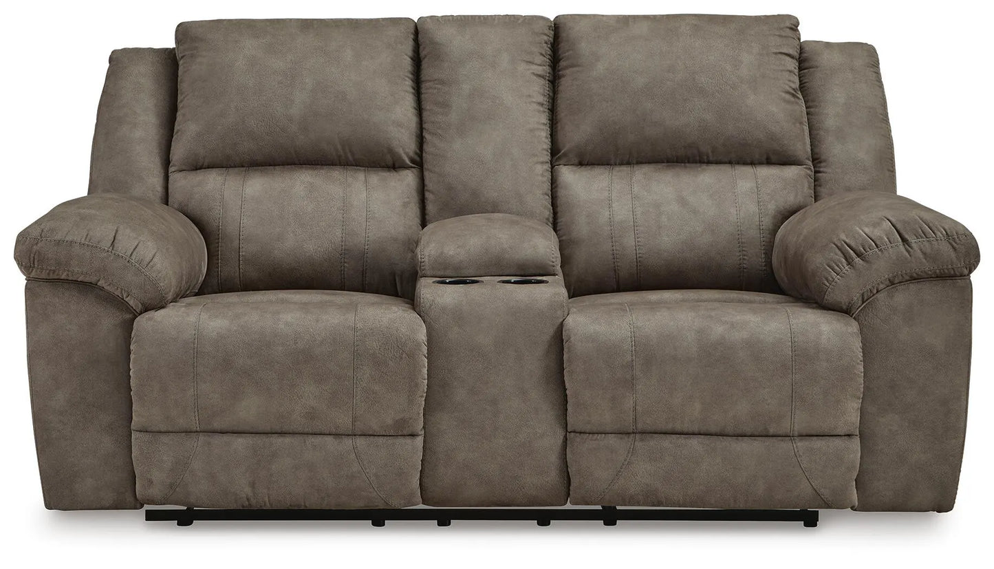 Sofá reclinable biplaza Laresview con consola