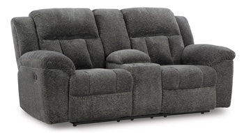 Sofá reclinable Frohn con consola