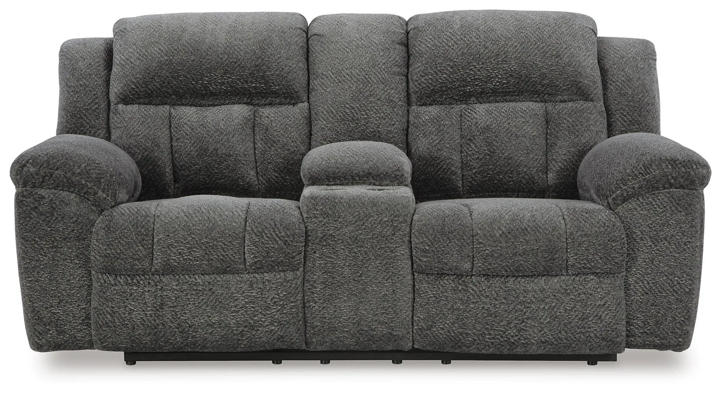 Sofá reclinable Frohn con consola