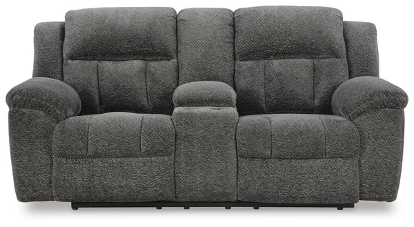 Sofá reclinable Frohn con consola