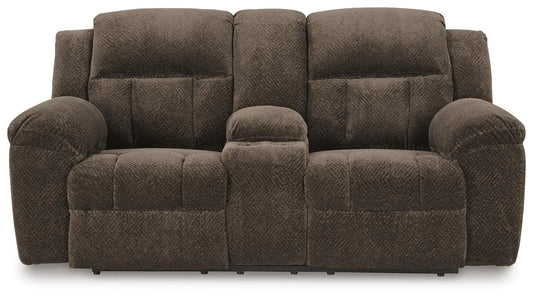 Sofá reclinable Frohn con consola
