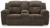Sofá reclinable Frohn con consola
