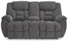 Sofá biplaza reclinable Foreside con consola