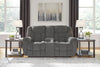 Sofá biplaza reclinable Foreside con consola