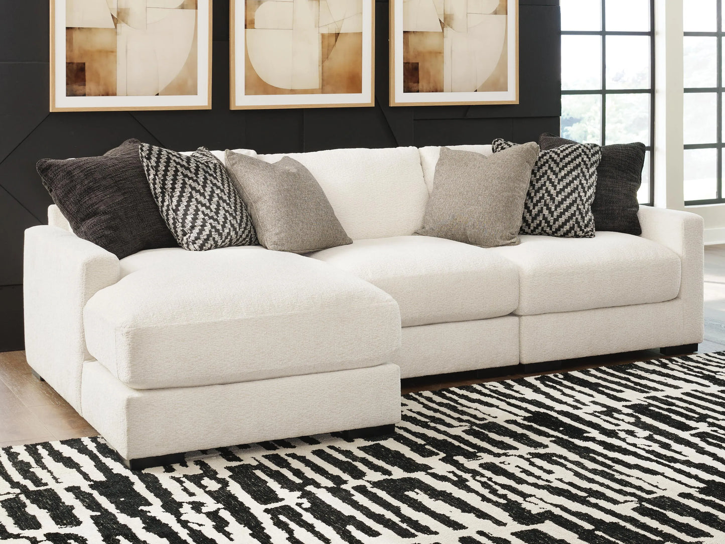 Elissa Court 3-Piece Sectional Sofa with Chaise