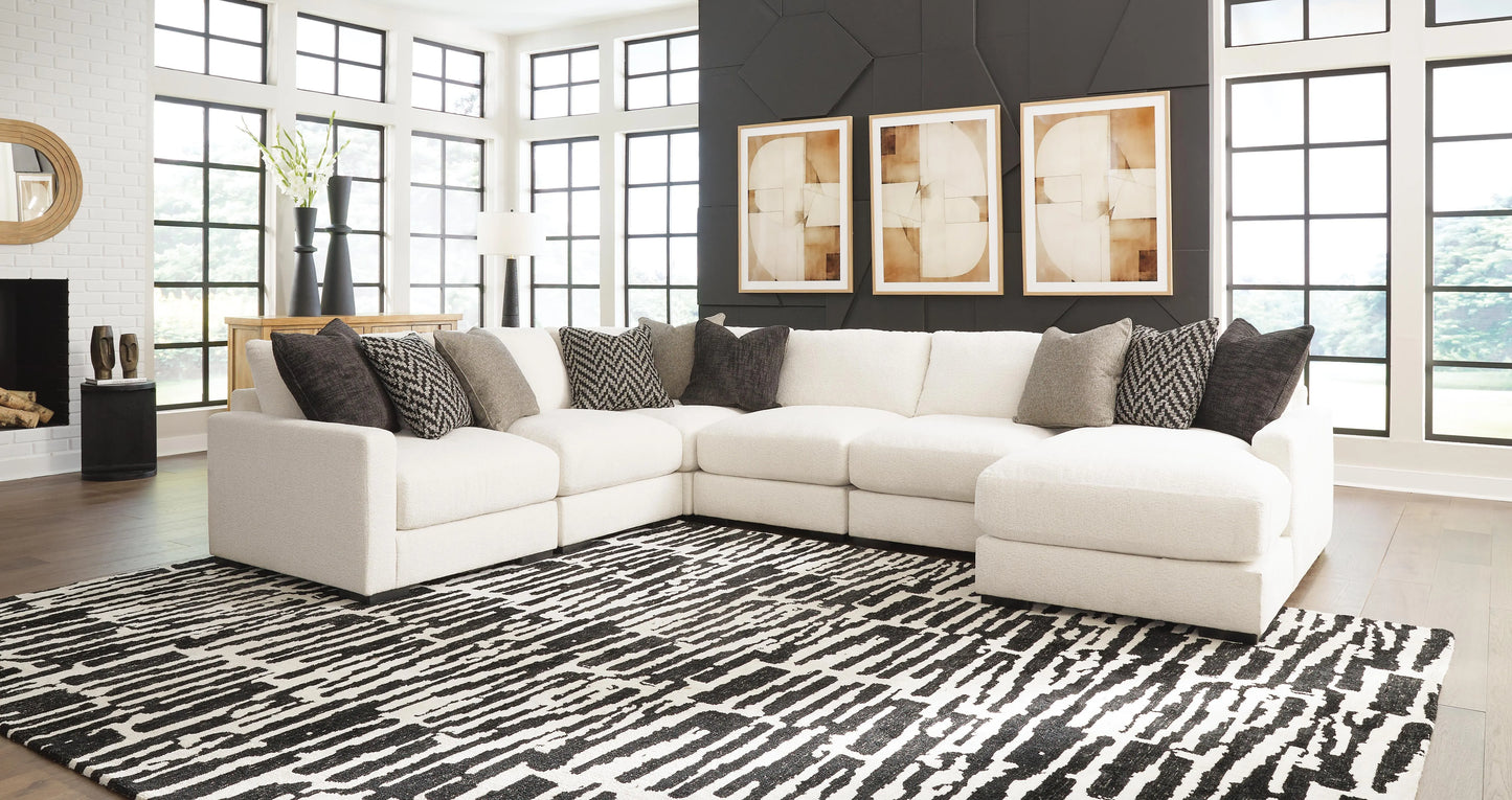 Seccional Elissa Court de 6 piezas con chaise