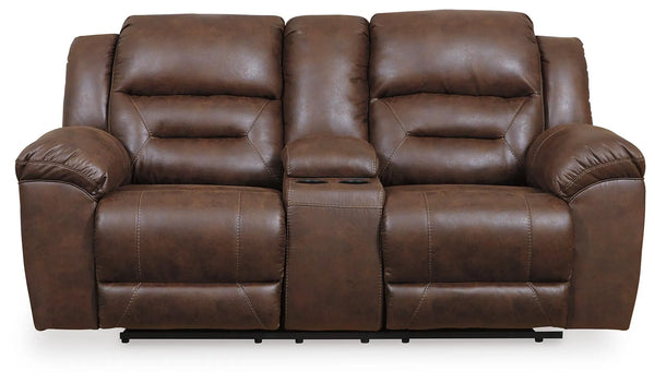 Sofá reclinable biplaza Stoneland con consola