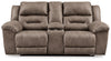 Sofá reclinable biplaza Stoneland con consola