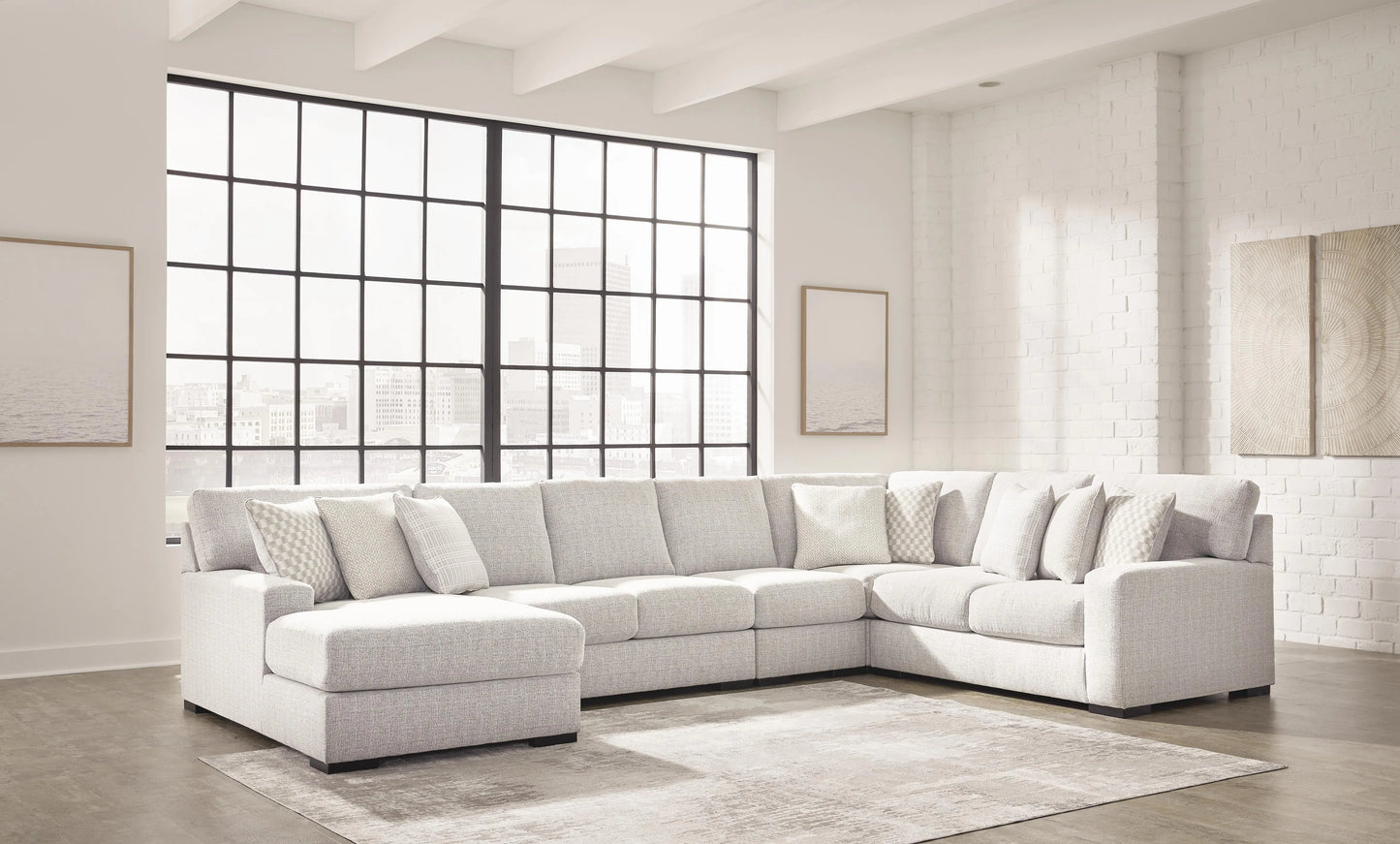 Seccional de 5 piezas Larce con chaise longue