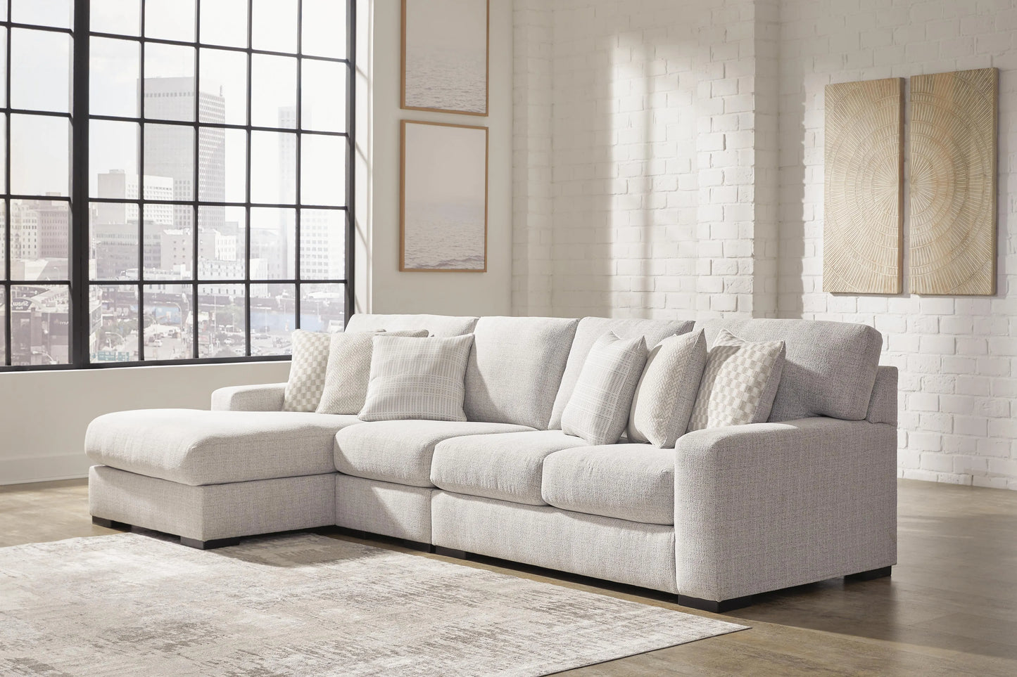Sofá seccional de 3 piezas Larce con chaise longue