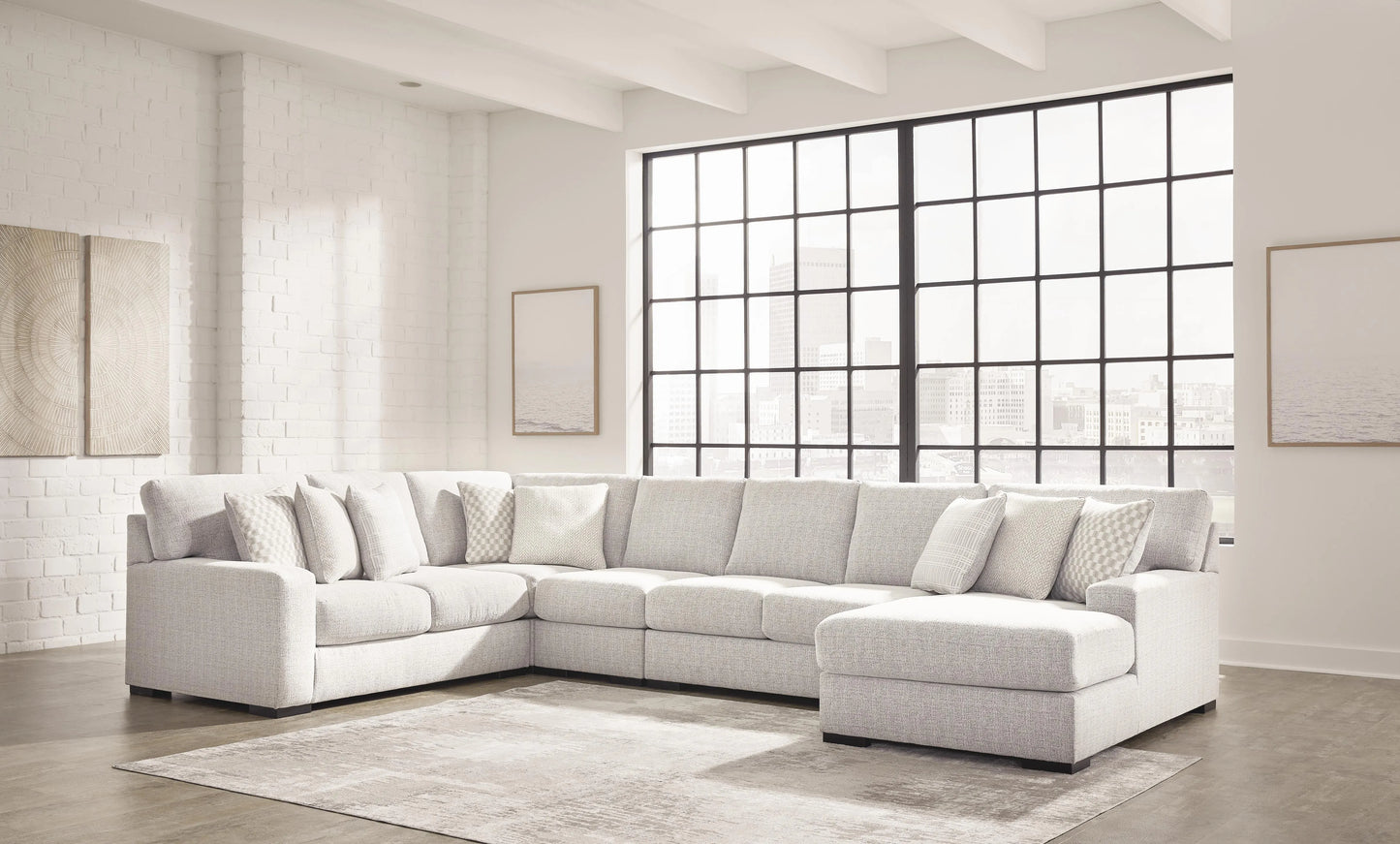 Seccional de 5 piezas Larce con chaise longue