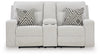 Sofá biplaza reclinable eléctrico Jasperson con consola