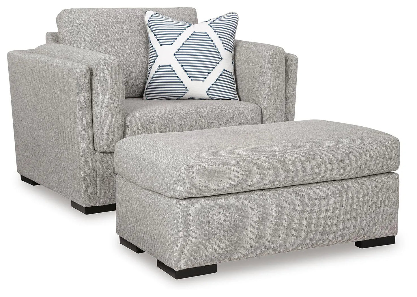 Sillón y otomana grandes Evansley