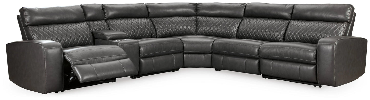 Seccional reclinable eléctrico Samperstone de 6 piezas