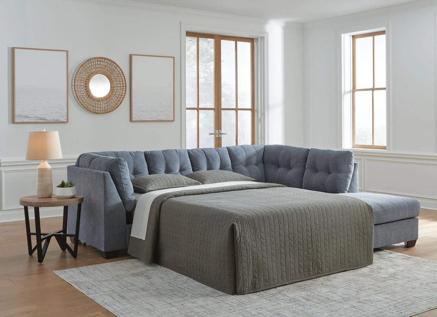 Seccional reclinable de 2 piezas Marleton con chaise longue